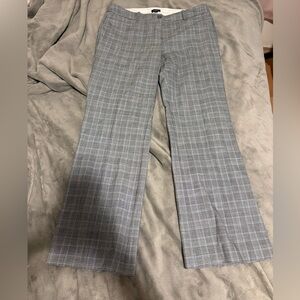 LOFT Charcoal Checkered Pants